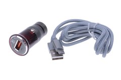 Автомобильное зарядное устройство LDNIO C304Q Quick Charge 3.0 (1 USB, 3.6 A, + кабель MicroUSB) Grey 09453 фото
