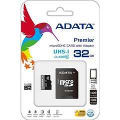 Карта памяти ADATA microSDHC Ultra UHS-I 32Gb+Class 10 + SD adapter (AUSDH32GUICL10-RA1) 10810 фото