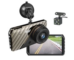 Автомобільний відеореєстратор H18 FHD 1080P, LCD 4.0", TF card 32 Gb/Class 10 з камерою заднього виду 28284 фото