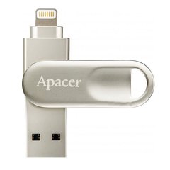 Флеш пам'ять Apacer USB 32Gb AH790 Dual Lightning Silver USB 3.1 21714 фото