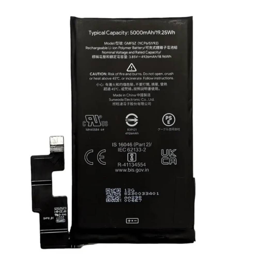 Аккумулятор Google GMF5Z для Google Pixel 7 Pro, 5000 mAh Оригинал Китай 33171 фото