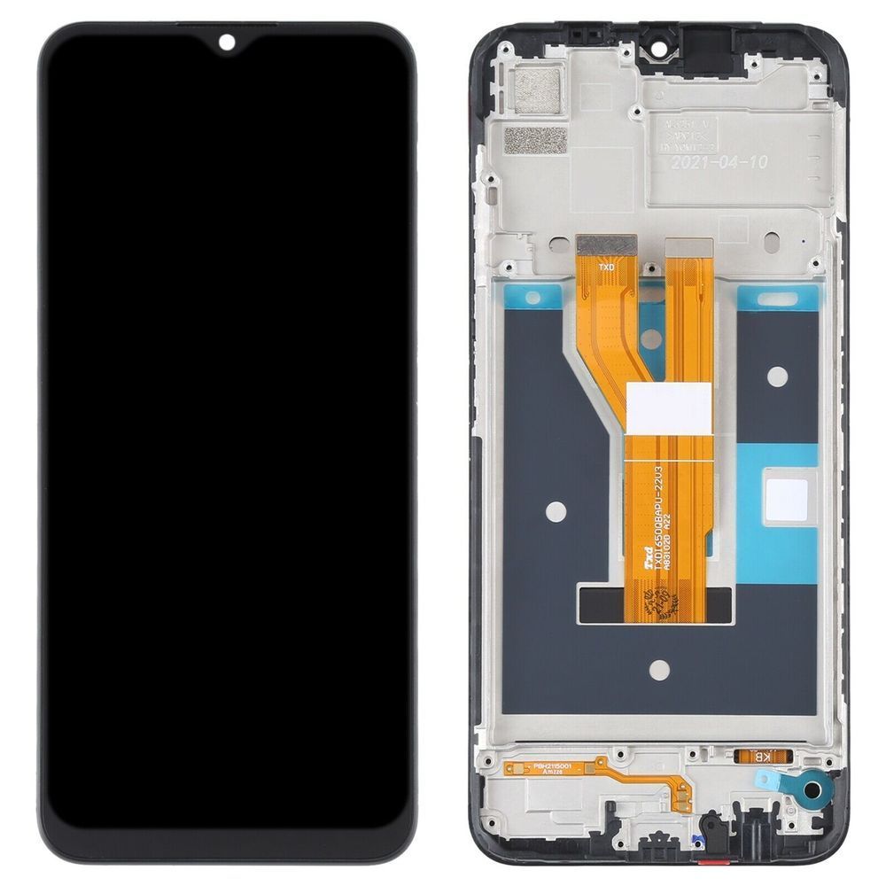 Дисплей для Realme C11 2021 RMX3231, Realme C20, Realme C21 с рамкой черный 26441 фото