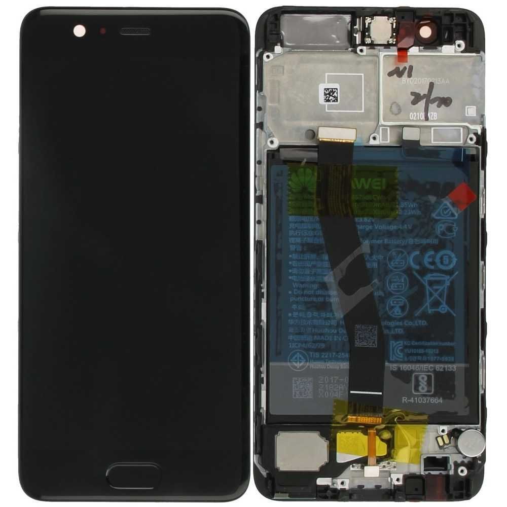 Дисплей для Huawei P10 (VTR-L09, VTR-L29) с рамкой черный, с аккумулятором, Оригинал 23309 фото
