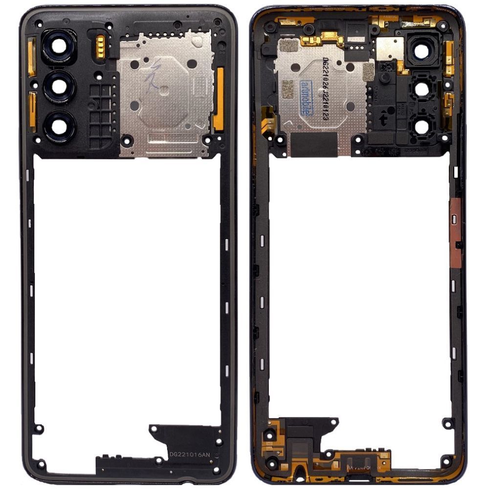 Рамка корпусу Infinix Zero 5G 2023 X6815C, X6815D чорна, Submarine Black зі склом камери 33572 фото