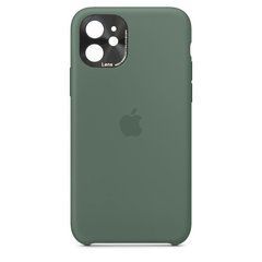 Чехол силиконовый Silicone Case для iPhone 11 (с металлической рамкой для защиты камеры) Pine Green 17805 фото