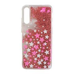 Чехол TPU Samsung A705F A70 (2019) с рисунком розовых звезд и сыпучими блестками 17150 фото