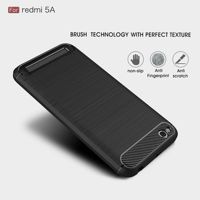 Чехол силиконовый Brush для Xiaomi Redmi 5A Черный 09995 фото