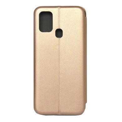 Чехол-книжка Premium Case под кожу Oppo A53 (2020) золотой 21860 фото