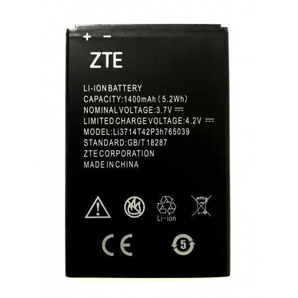 Аккумулятор ZTE Blade A3 T220. Blade AF3 T221. Blade A5. Blade AF5, Li3714T42P3h765039, 1400 mAh 24706 фото