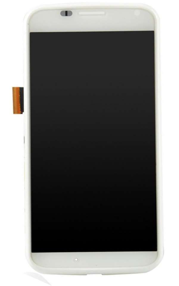 Дисплей для Motorola XT1052 Moto X (XT1053, XT1055, XT1056, XT1058, XT1060) с рамкой белый 07962 фото