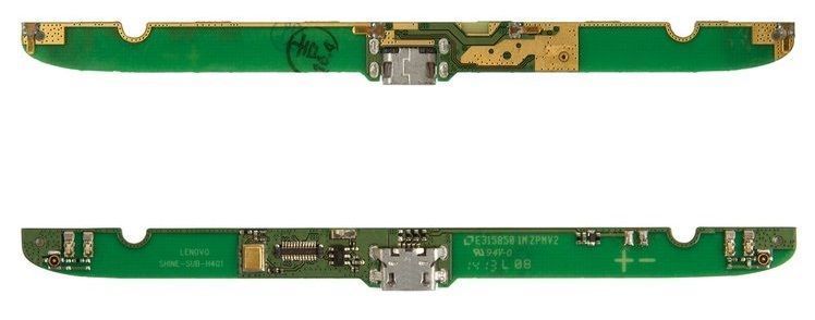 Нижняя плата для Lenovo A5000 с разьемом зарядки и микрофоном 04596 фото