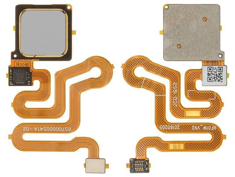 Шлейф для Huawei P9 EVA-L09, P9 Dual Sim EVA-L19, EVA-L29, P9 Lite (VNS-L21, VNS-L31) зі сканером відбитка пальця, сріблястого кольору, Mystic Silver 11700 фото