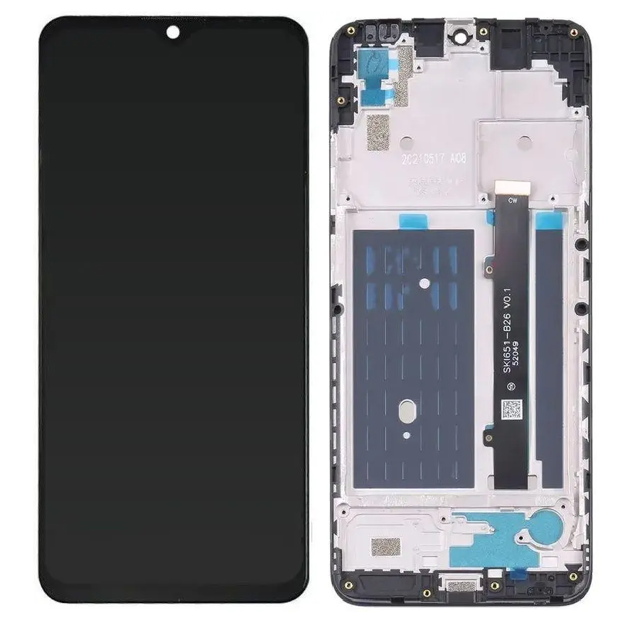 Дисплей для ZTE Blade A51 с рамкой черный Оригинал Китай 06504 фото