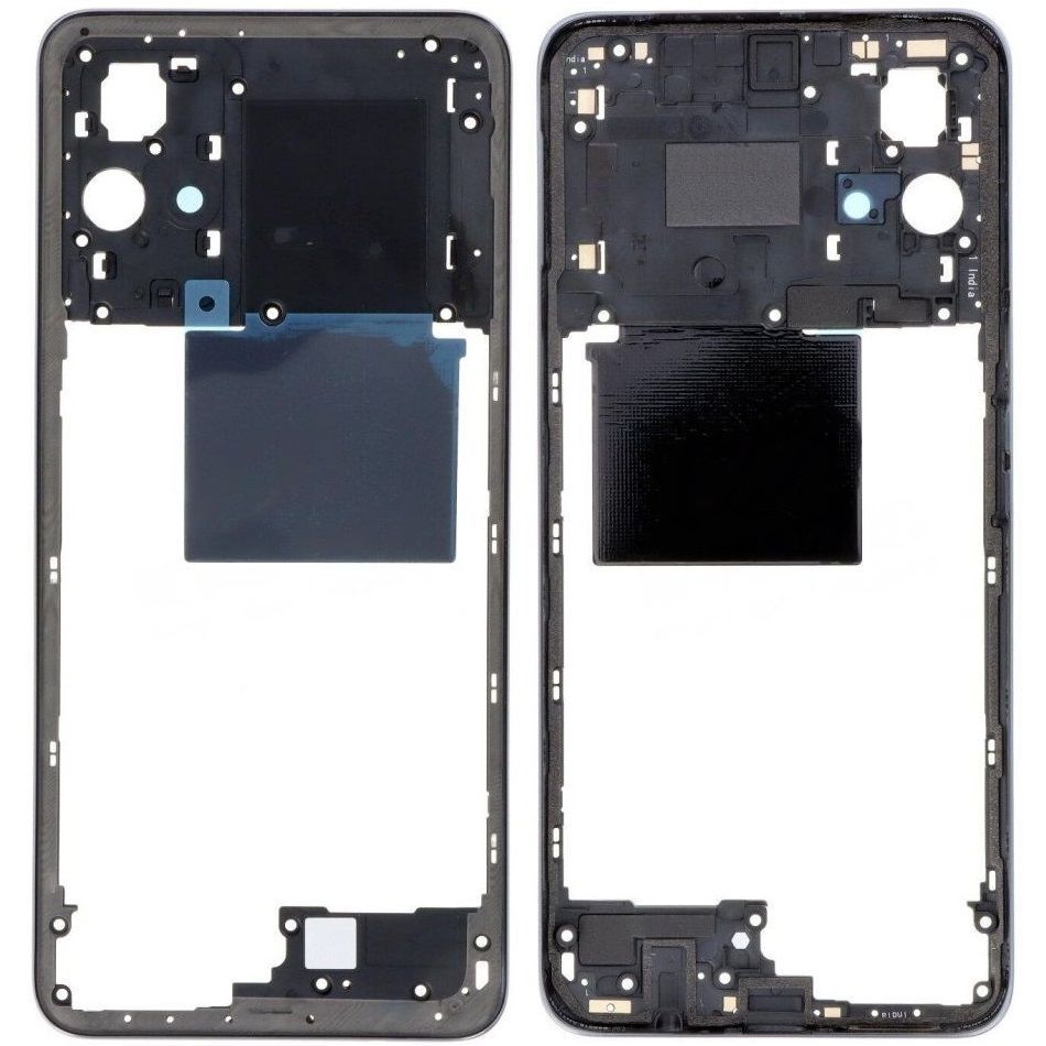 Рамка корпусу для Xiaomi Poco M4 Pro 5G 21091116AG, MZB0BGVIN чорна, Power Black 32422 фото