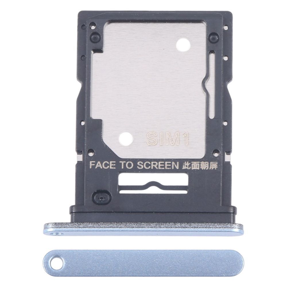 Держатель Sim-карты и карты памяти Xiaomi Redmi Note 13 4G синий, на две Sim-карты 30383 фото
