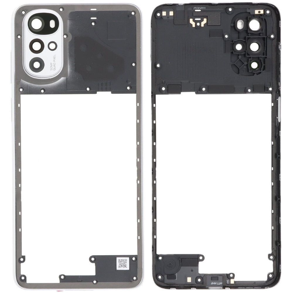 Рамка корпусу Motorola XT2231-2 Moto G22 біла, Pearl White зі склом камери 33581 фото