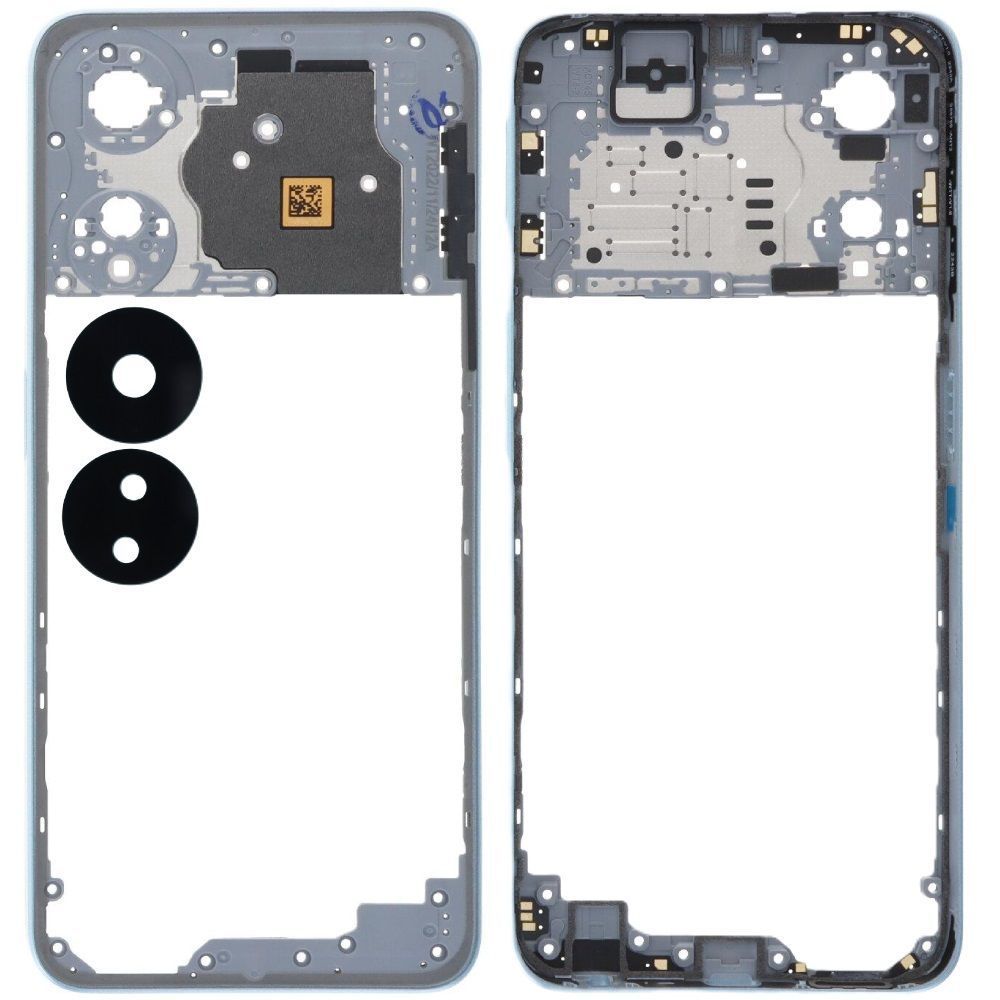 Рамка корпусу Oppo A78 5G CPH2483, CPH2495 блакитна, Glowing Blue зі склом камери 33633 фото