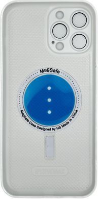 Чехол стекло AG Glass Matt Frame Color MagSafe Logo for Apple iPhone 14 Pro Max белый 27717 фото