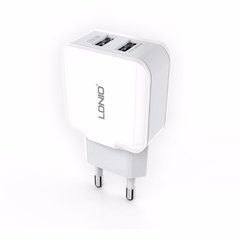 Сетевое зарядное устройство LDNIO A2202 2 USB (2.4A) белое 13155 фото