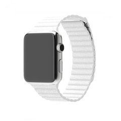 Ремешок для смарт-часов Apple Watch 42/44mm Leather Loop White 14691 фото