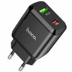 Сетевое зарядное устройство Hoco N5 Favor PD20W+QC3.0 Black 26780 фото