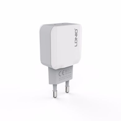 Сетевое зарядное устройство LDNIO A2202 2 USB (2.4A) белое 13155 фото