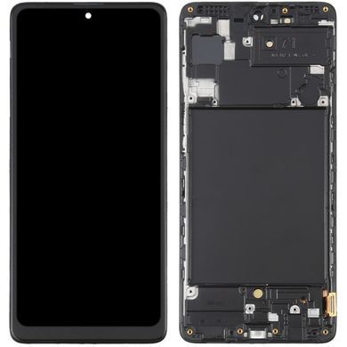 Дисплей для Samsung A715 Galaxy A71 2020 с рамкой черный с узкими рамками сенсора OLED Хайкопия 33381 фото