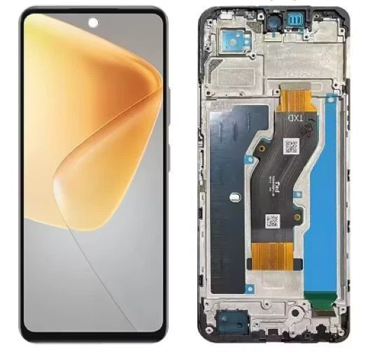 Дисплей для Infinix Hot 50 4G X6882, X6882B с рамкой черный 32273 фото
