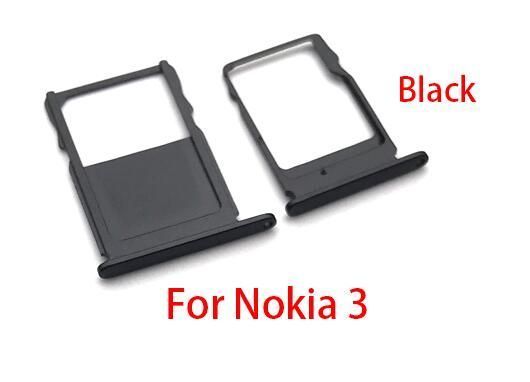 Держатель Sim-карты и карты памяти Nokia 3 TA-1020, черный, Matte Black, на 1 Sim-карту, комплект 2 шт. 16602 фото