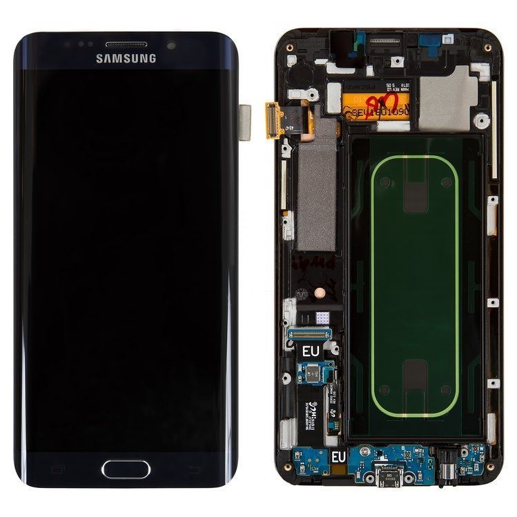 Дисплей для Samsung G928 Galaxy S6 EDGE Plus с рамкой черный (GH97-17819B) Оригинал 02687 фото