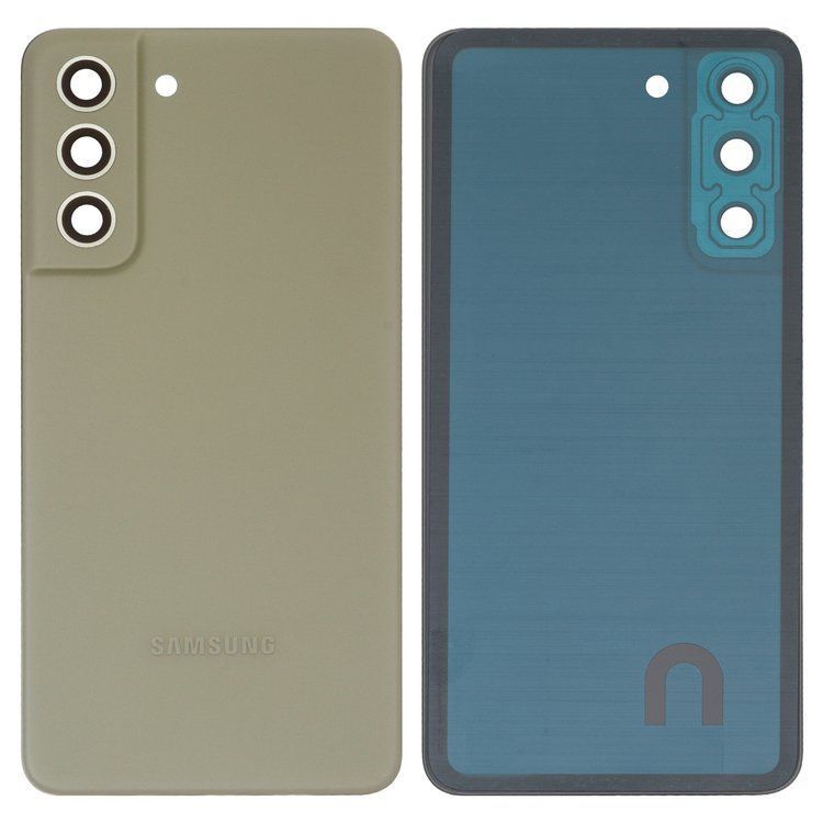 Задняя крышка для Samsung G990 Galaxy S21 FE 5G зеленая со стеклом камеры 33531 фото