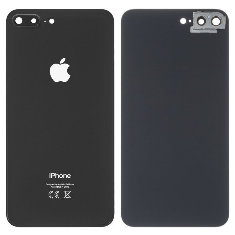 Задняя крышка для Apple iPhone 8 Plus черная, в комплекте стекло камеры, Оригинал Китай 21189 фото