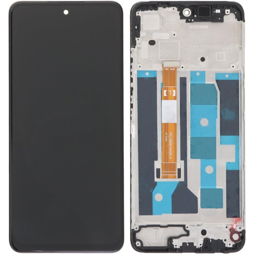 Дисплей для Realme C65 4G 2024 RMX3910 с рамкой черный 31625 фото