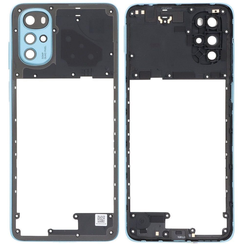Рамка корпусу Motorola XT2231-2 Moto G22 синя зі склом камери 33582 фото