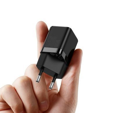 Сетевое зарядное устройство Baseus GaN3 Fast Charger 30W (1Type-C) (CCGN010101) черный 22039 фото