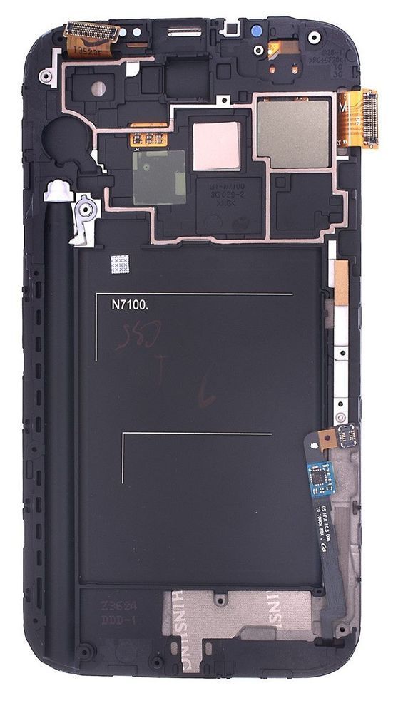 Дисплей для Samsung N7100 Galaxy Note 2 с рамкой синий 02399 фото