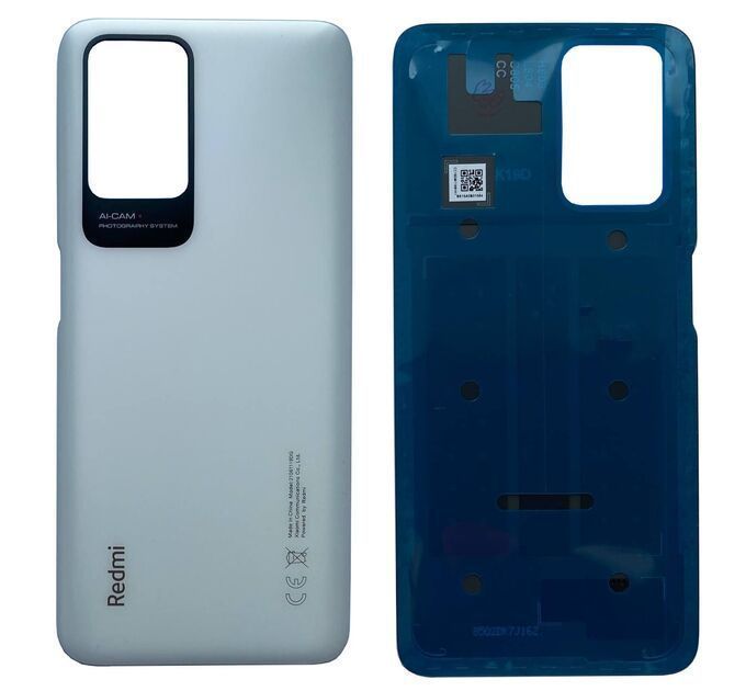 Задняя крышка для Xiaomi Redmi 10, Redmi 10 2022, Redmi 10 Prime, Redmi 10 Prime 2022 белая оригинал Китай 04998 фото