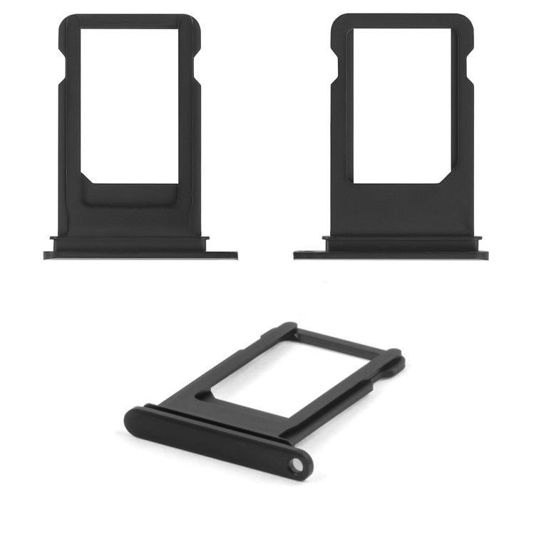 Держатель SIM-карты Apple iPhone 7 черный, матовый Black Matte 08708 фото