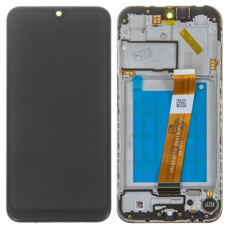 Дисплей для Samsung A015 Galaxy A01 з рамкою чорний (GH81-18209A) Оригінал 17419 фото
