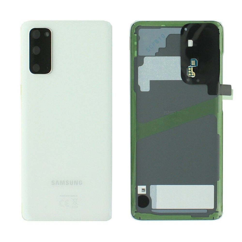 Задняя крышка для Samsung G980 Galaxy S20 белая со стеклом камеры 24526 фото