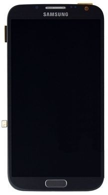 Дисплей для Samsung N7100 Galaxy Note 2 з рамкою чорний 02400 фото