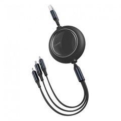 Кабель Baseus Bright Mirror 3в1 Type-A - Type-C-Micro-Lightning 1.2м 3.5A черный CAMLT-MJ01 26814 фото