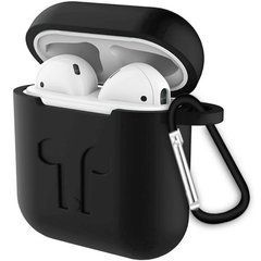Чехол для наушников AirPods черный 18077 фото