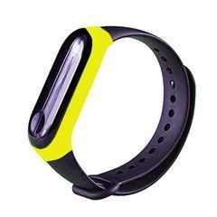 Ремешок Xiaomi для Mi Band 3, Mi Band 4 с широким ободком Черный,Желтый 15088 фото
