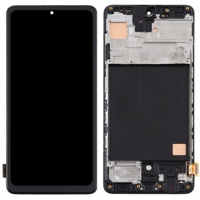 Дисплей для Samsung A515F Galaxy A51 2019 з рамкою чорний. TFT з регулюванням яскравості 26071 фото