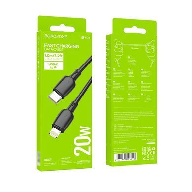 Кабель Borofone BX93 Type-C to Lightning PD 20W 1m черный 32533 фото