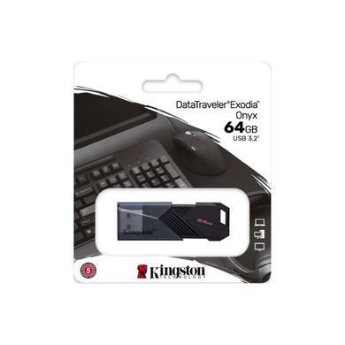 Флеш память Kingston USB 3.2 DT Exodia Onyx 64GB Black 27065 фото