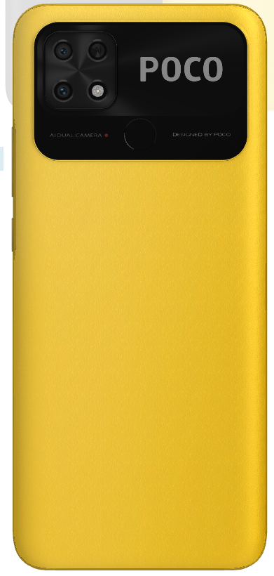 Задня кришка для Xiaomi Poco C40 зі склом камери жовта оригінал Китай 08103 фото