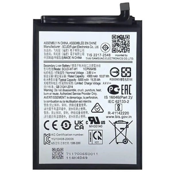 Аккумулятор Samsung SCUD-WT-W1 для A226 Galaxy A22 5G 5000 mAh Оригинал Китай 31466 фото