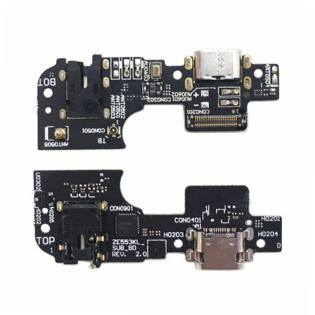 Нижняя плата для Asus ZenFone 3 Zoom ZE553KL с разьемом зарядки, разьемом наушников и микрофоном, с микросхемой, Оригинал Китай 18417 фото